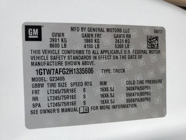 2017 GMC SAVANA G25 1GTW7AFG2H1335606