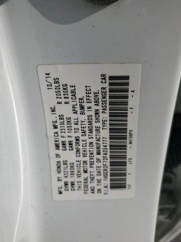 VIN 1HGCR2F72FA054777 2015 Honda Accord, EX no.12