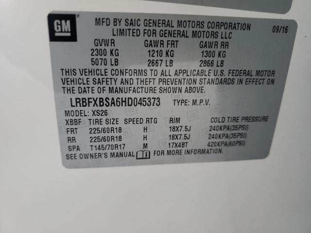 2017 BUICK ENVISION E - LRBFXBSA6HD045373