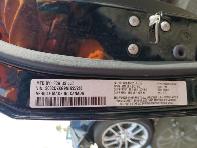 2022 DODGE CHALLENGER - 2C3CDZKG9NH227288