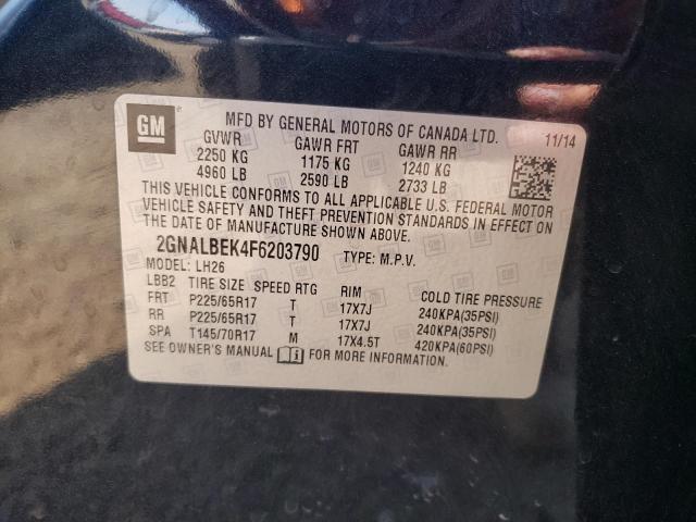2015 CHEVROLET EQUINOX LT - 2GNALBEK4F6203790