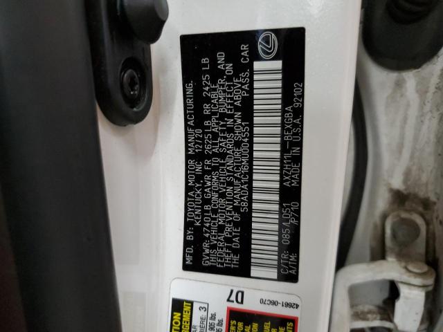 2021 LEXUS ES 300H - 58ADA1C16MU004551