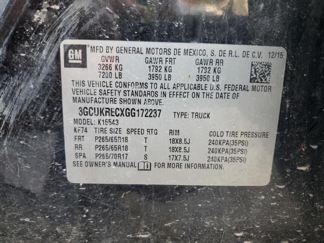 2016 CHEVROLET SILVERADO - 3GCUKRECXGG172237