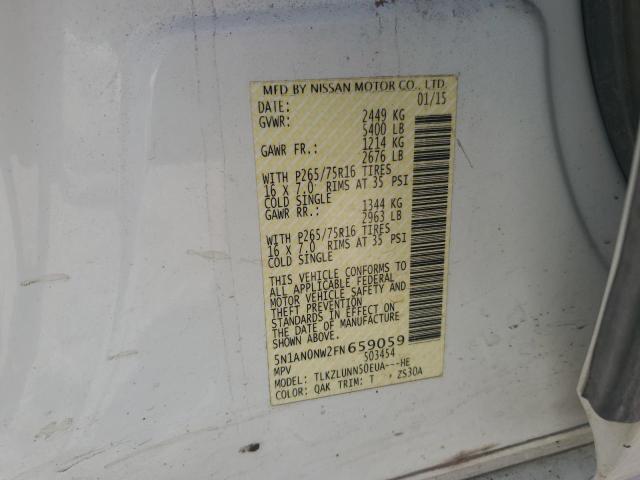 2015 NISSAN XTERRA X 5N1AN0NW2FN659059