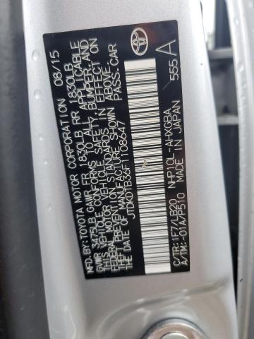 2015 TOYOTA PRIUS C - JTDKDTB36F1108647