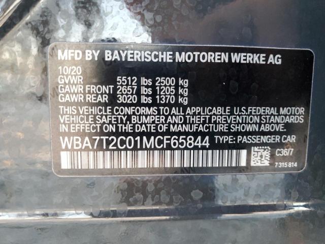 VIN WBA7T2C01MCF65844 2021 BMW 7 Series, 740 I no.12