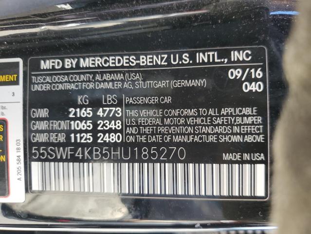 VIN 55SWF4KB5HU185270 2017 Mercedes-Benz C-Class, 3... no.13