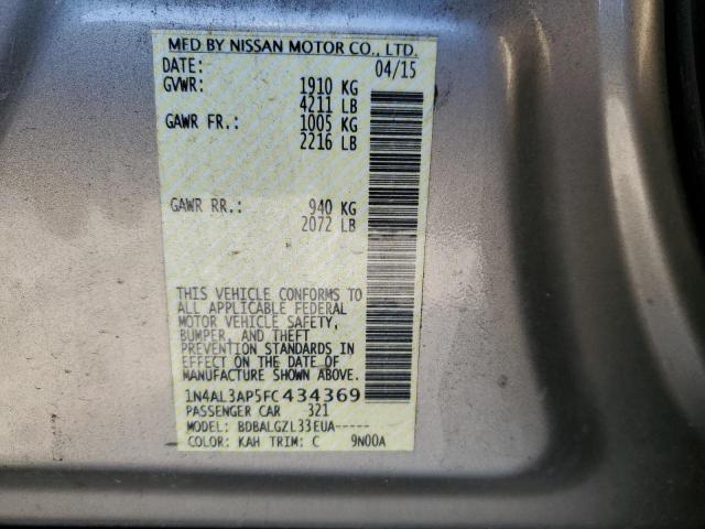 2015 NISSAN ALTIMA 2.5 - 1N4AL3AP5FC434369