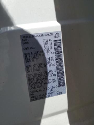 2020 NISSAN PATHFINDER - 5N1DR2BN2LC603929