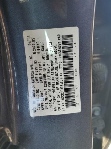 VIN 1HGCR3F81EA030743 2014 Honda Accord, Exl no.12