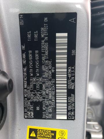 VIN 5TDJKRFH8ES047183 2014 Toyota Highlander, Xle no.13