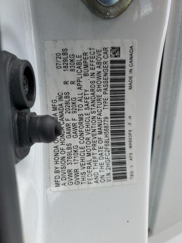 2020 HONDA CIVIC LX - 2HGFC2F68LH568779