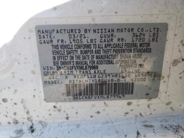 2021 NISSAN VERSA SR - 3N1CN8FVXML879969