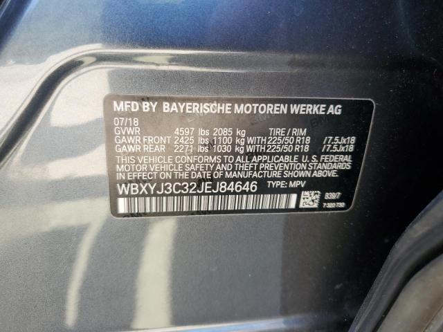 VIN WBXYJ3C32JEJ84646 2018 BMW X2, Sdrive28I no.13