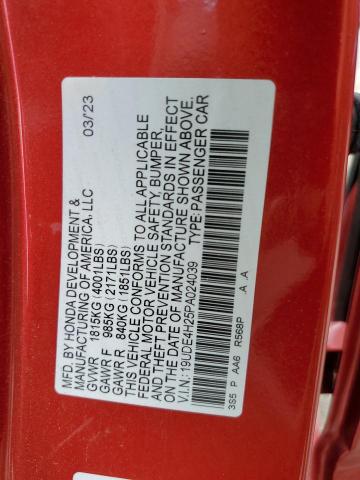2023 ACURA INTEGRA 19UDE4H25PA024039
