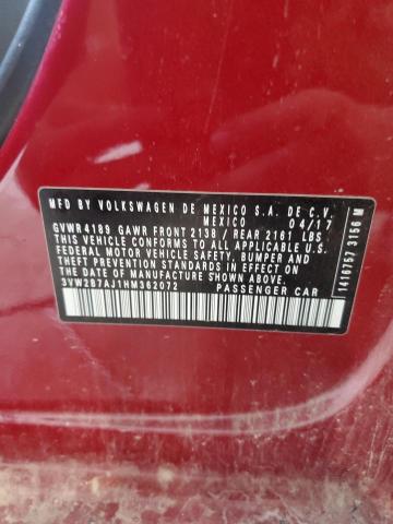 2017 VOLKSWAGEN JETTA S 3VW2B7AJ1HM362072