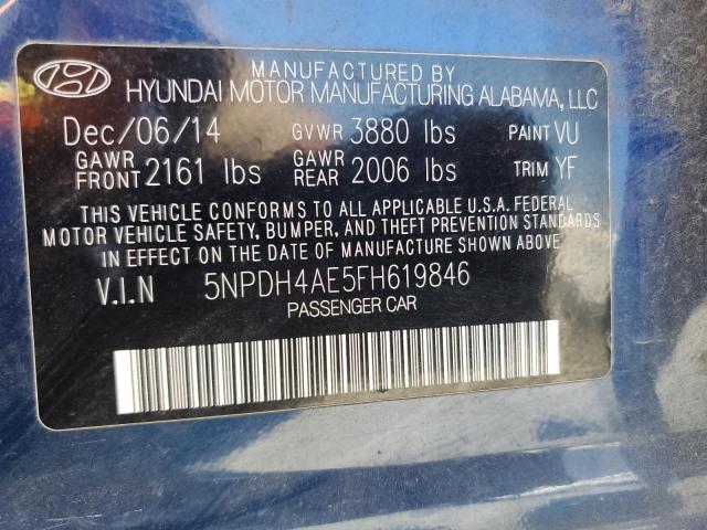 2015 HYUNDAI ELANTRA SE - 5NPDH4AE5FH619846