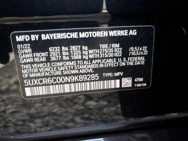 VIN 5UXCR6C00N9K89285 2022 BMW X5, Xdrive40I no.13