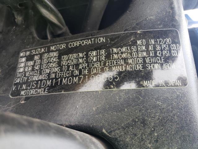 2021 SUZUKI GSX-R1000 - JS1DM11M0M7100085