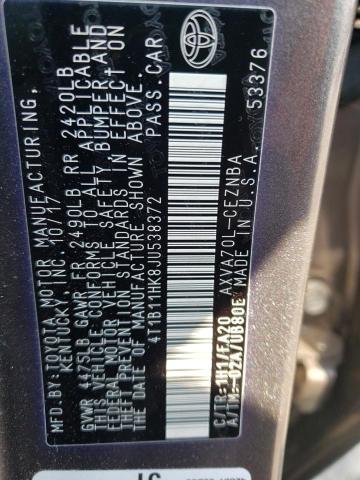 2018 TOYOTA CAMRY L - 4T1B11HK8JU538372