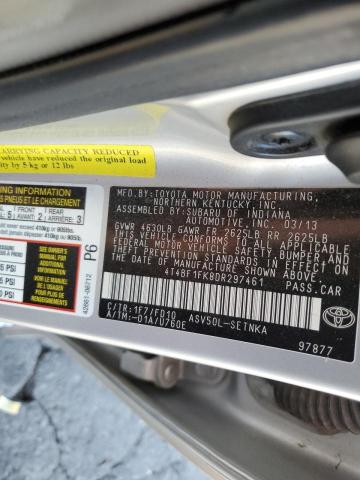 VIN 4T4BF1FK8DR297461 2013 Toyota Camry, L no.13