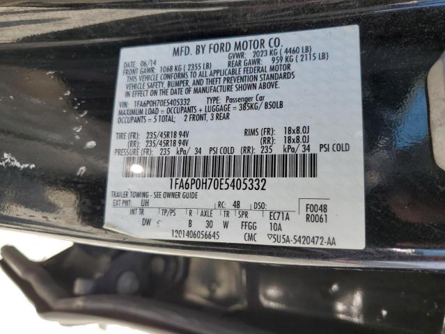 VIN 1FA6P0H70E5405332 2014 Ford Fusion, SE no.12