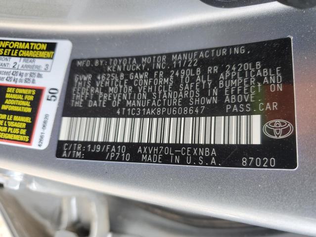 VIN 4T1C31AK8PU608647 2023 Toyota Camry, LE no.12