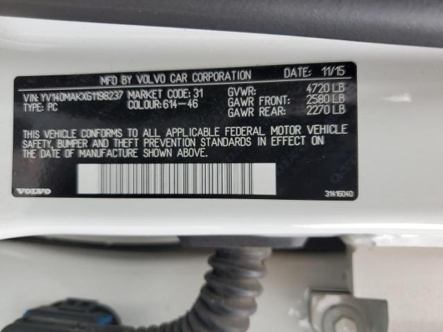 2016 VOLVO S80 PREMIE YV140MAKXG1198237