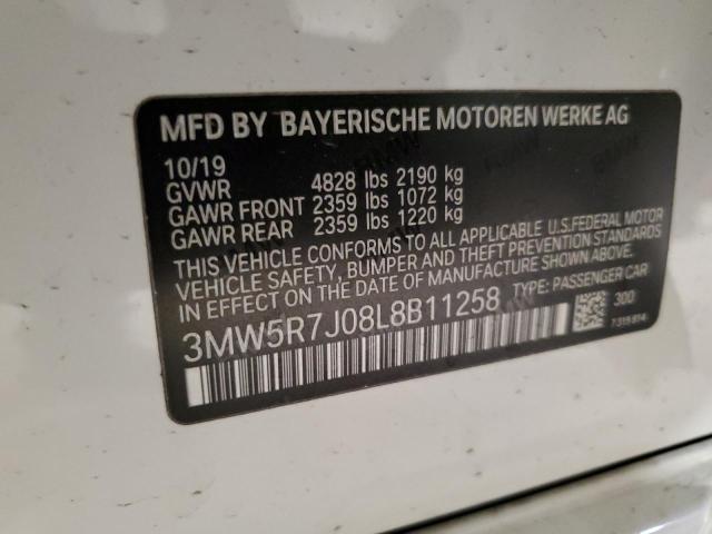 VIN 3MW5R7J08L8B11258 2020 BMW 3 Series, 330XI no.12