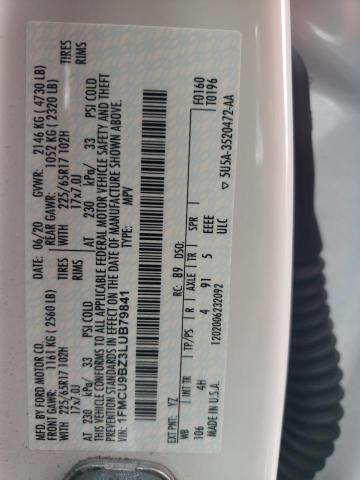 2020 FORD ESCAPE SE - 1FMCU9BZ3LUB79841