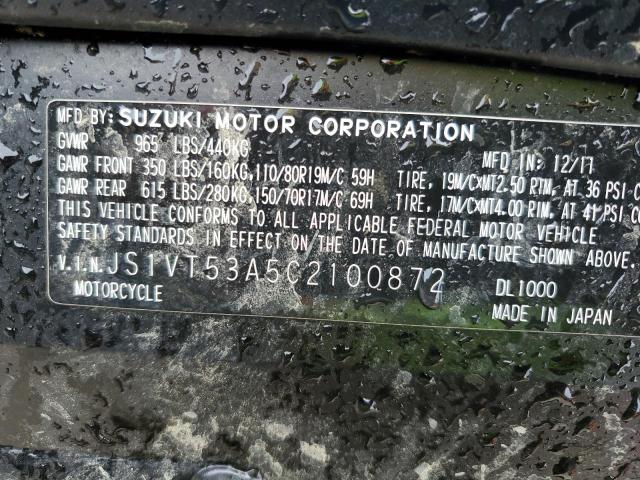 2012 SUZUKI DL1000 - JS1VT53A5C2100872