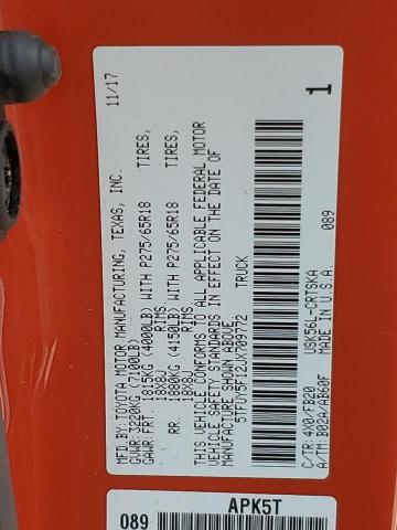 2018 TOYOTA TUNDRA DOU - 5TFUY5F12JX709772