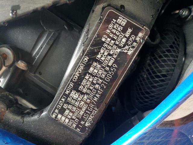 2015 SUZUKI GSX-R750 - JS1GR7MA4F2100559