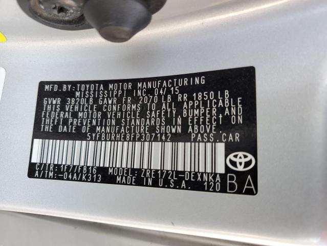2015 TOYOTA COROLLA L - 5YFBURHE8FP307142