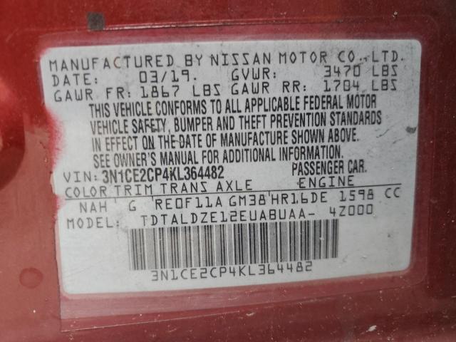 2019 NISSAN VERSA NOTE - 3N1CE2CP4KL364482