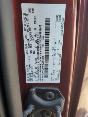 2017 FORD F150 SUPER - 1FTEW1CP0HKE05178