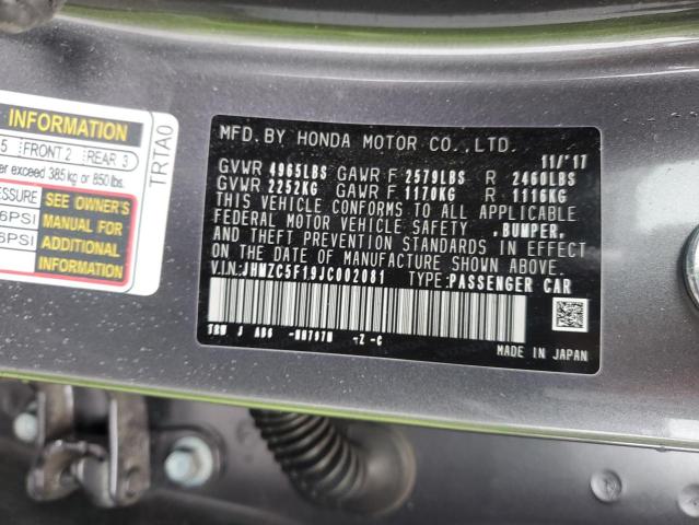 2018 HONDA CLARITY JHMZC5F19JC002081