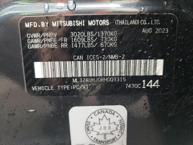 2024 MITSUBISHI MIRAGE ES - ML32AUHJ0RH003315