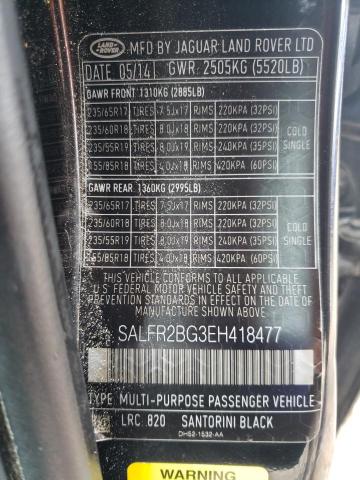 VIN SALFR2BG3EH418477 2014 Land Rover LR2, Hse no.13