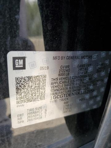 2019 CHEVROLET COLORADO Z - 1GCGTDENXK1312955