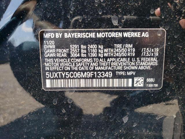 VIN 5UXTY5C06M9F13349 2021 BMW X3, Xdrive30I no.12