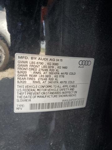 2015 AUDI Q7 PREMIUM WA1LGAFE5FD023111