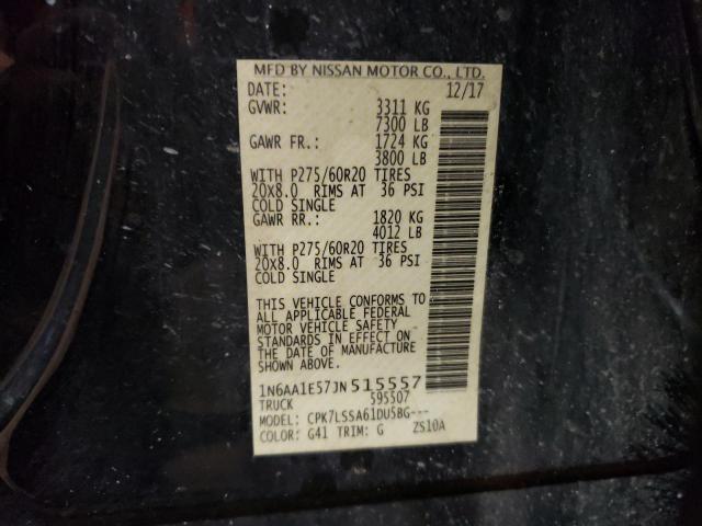 2018 NISSAN TITAN SV - 1N6AA1E57JN515557