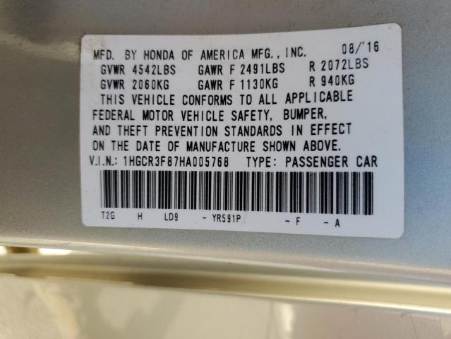 2017 HONDA ACCORD EXL - 1HGCR3F87HA005768