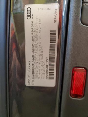 2018 AUDI S5 PRESTIG WAUC4CF53JA129087