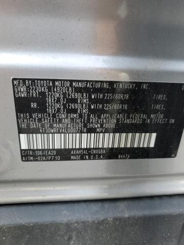 2020 TOYOTA RAV4 LIMIT - 4T3DWRFV4LU007718