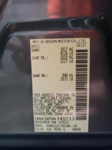 2017 NISSAN ALTIMA 2.5 - 1N4AL3AP5HN340712