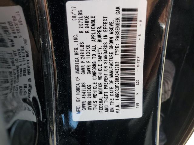 2017 HONDA ACCORD EXL - 1HGCR3F09HA042783