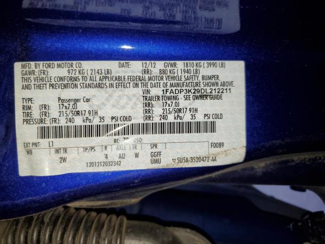 VIN 1FADP3K29DL212211 2013 Ford Focus, SE no.13