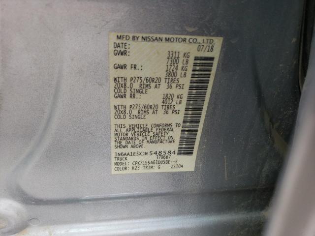 2018 NISSAN TITAN SV - 1N6AA1E5XJN548584
